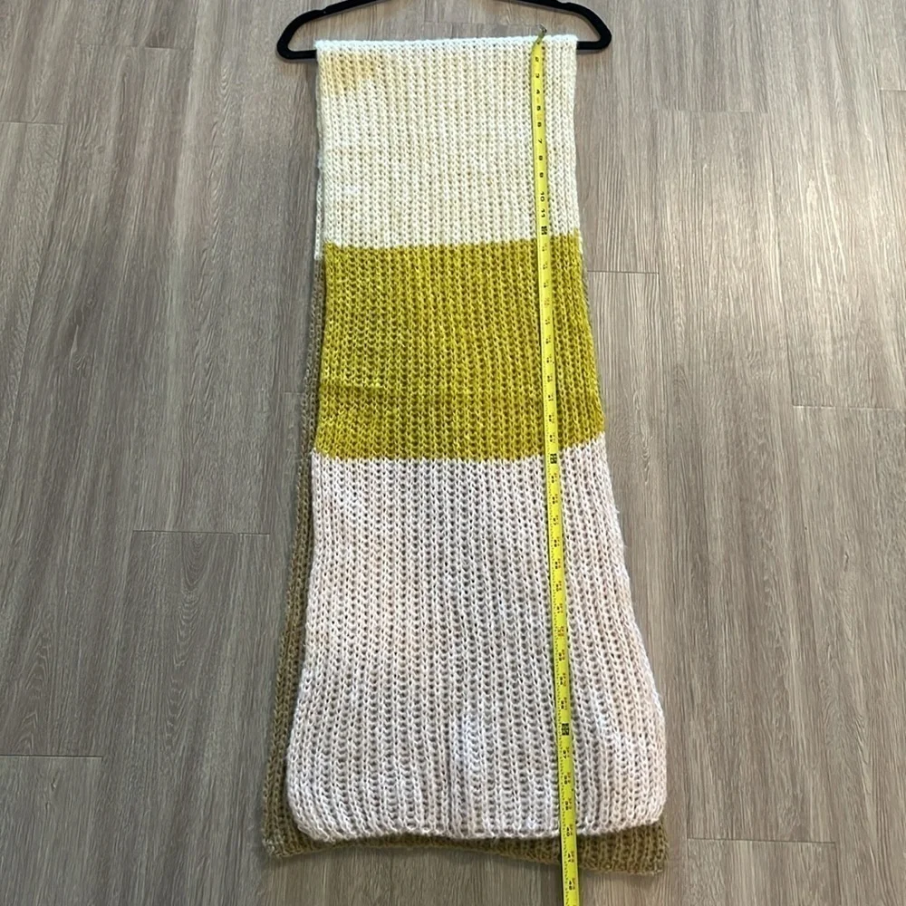 Topshop Women’s Knit Scarf Multicolor Colorblock Cottagecore Comfy